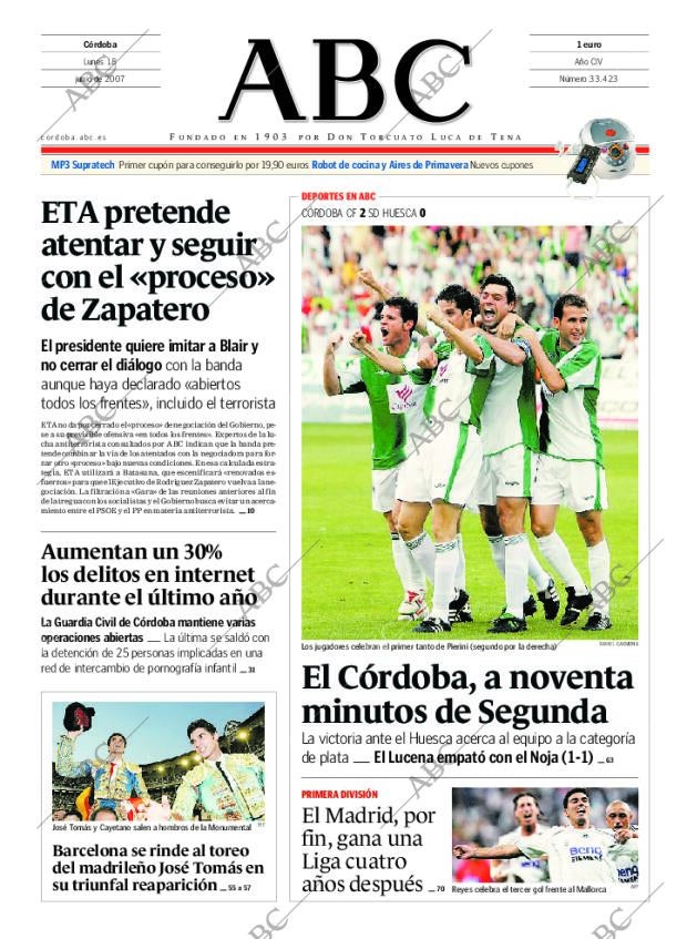 ABC CORDOBA 18-06-2007 página 1