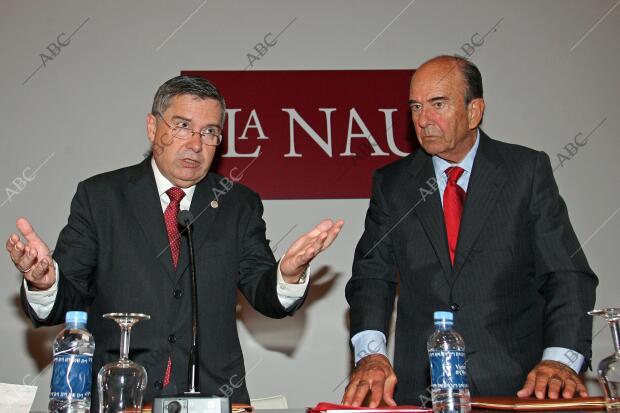 Valencia Emilio botín presidente del grupo Santader y el rector de la...