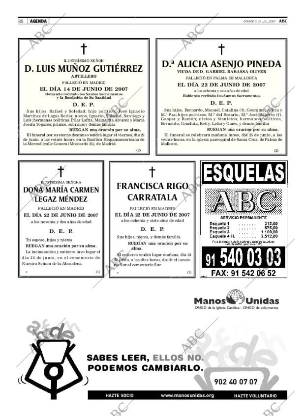 ABC MADRID 24-06-2007 página 88