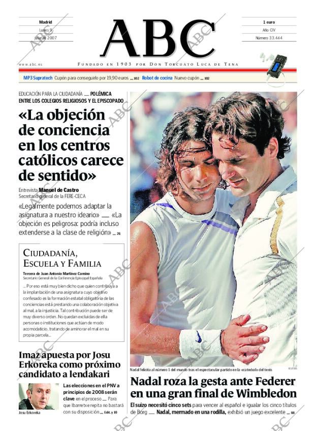 ABC MADRID 09-07-2007 página 1