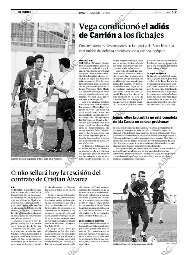 ABC CORDOBA 16-07-2007 página 78