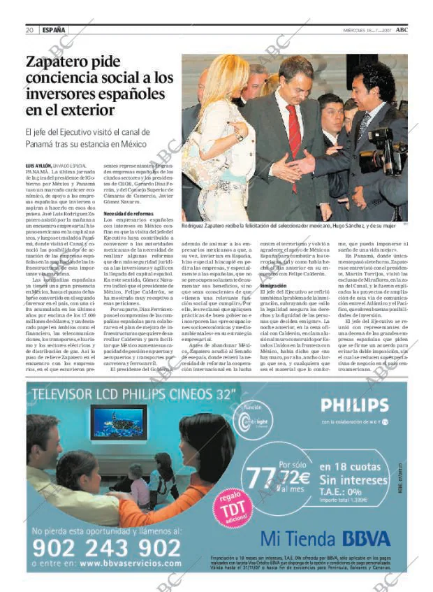 ABC MADRID 18-07-2007 página 20