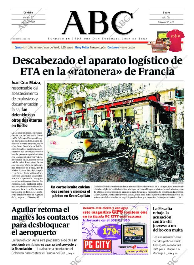 ABC CORDOBA 27-07-2007 página 1