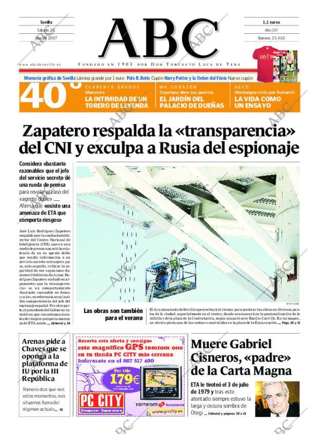 ABC SEVILLA 28-07-2007 página 1