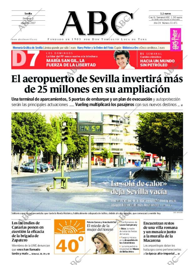 ABC SEVILLA 05-08-2007 página 1