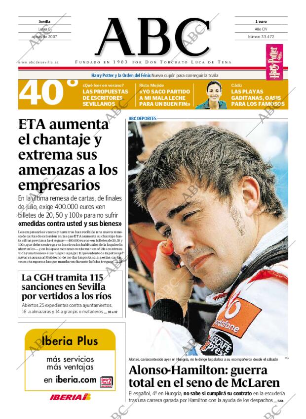 ABC SEVILLA 06-08-2007 página 1