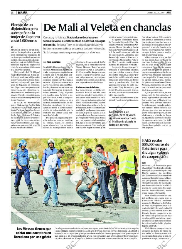 ABC MADRID 17-08-2007 página 16