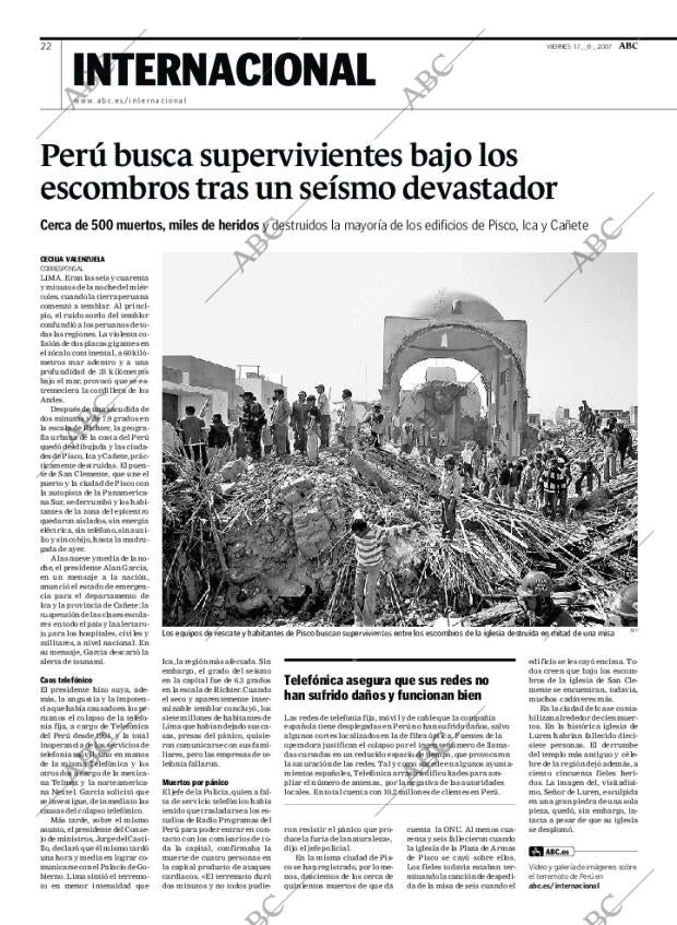 ABC MADRID 17-08-2007 página 22