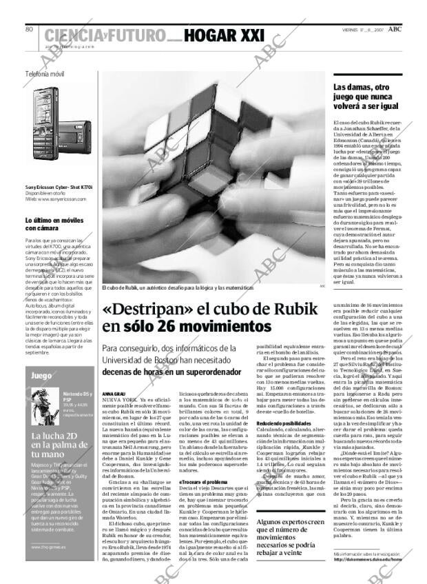ABC MADRID 17-08-2007 página 80