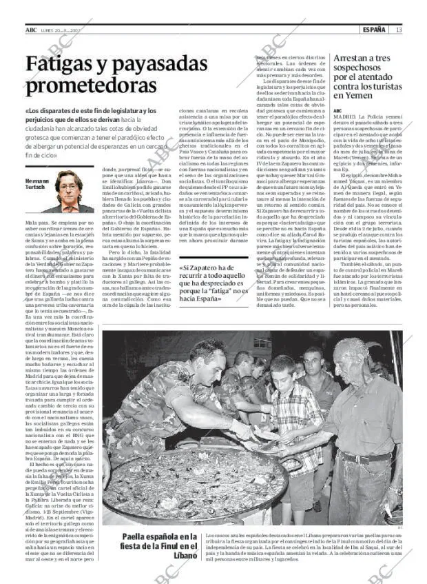 ABC MADRID 20-08-2007 página 13