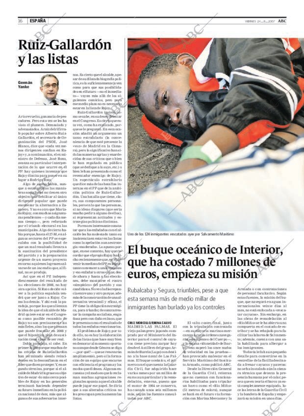 ABC MADRID 24-08-2007 página 16