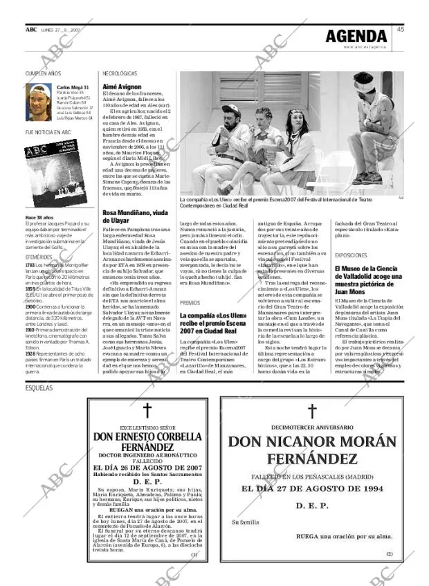ABC MADRID 27-08-2007 página 45
