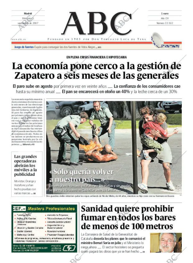 ABC MADRID 05-09-2007 página 1