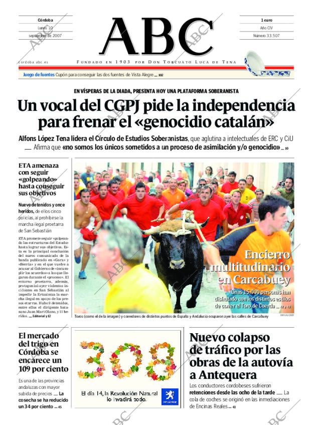 ABC CORDOBA 10-09-2007 página 1