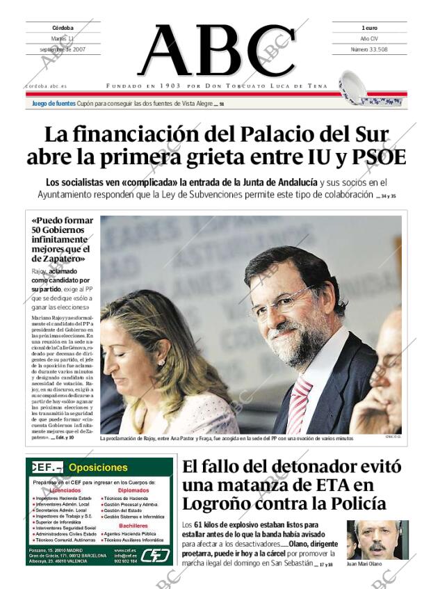 ABC CORDOBA 11-09-2007 página 1