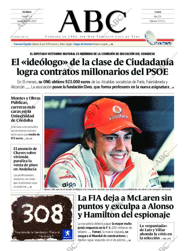 ABC CORDOBA 14-09-2007 página 1