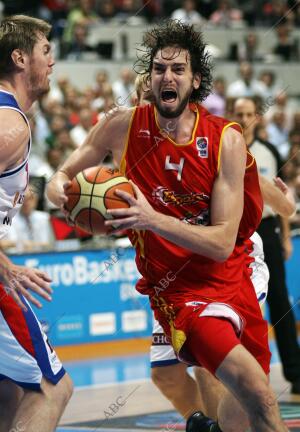 El jugador de la selección Española de baloncesto Pau Gasol durante la final...