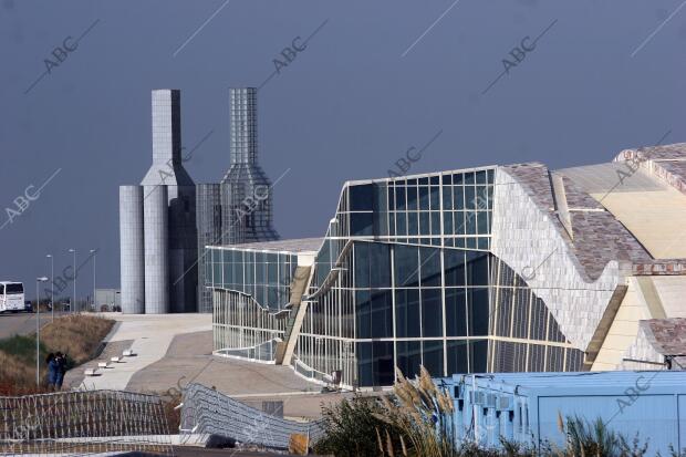 La Ciudad de la Cultura, en el Monte Gaiás, en construcción