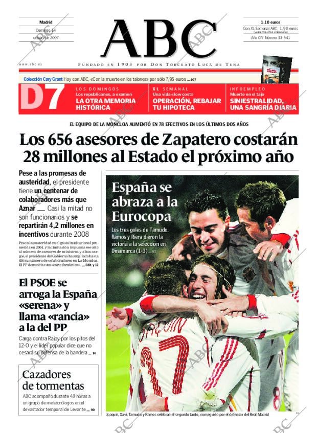 ABC MADRID 14-10-2007 página 1