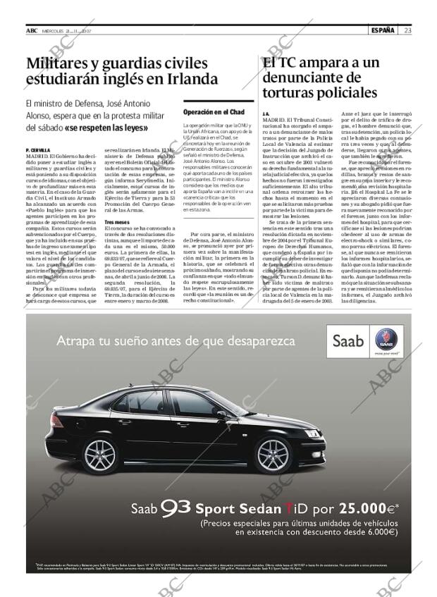 ABC MADRID 21-11-2007 página 23