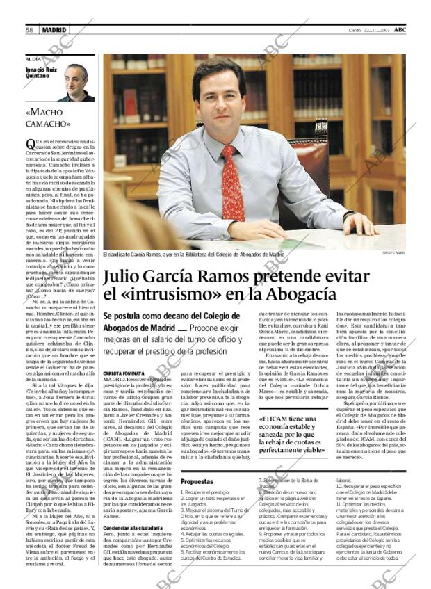 ABC MADRID 22-11-2007 página 58