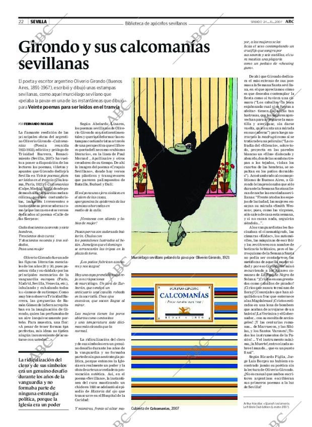 ABC SEVILLA 24-11-2007 página 22