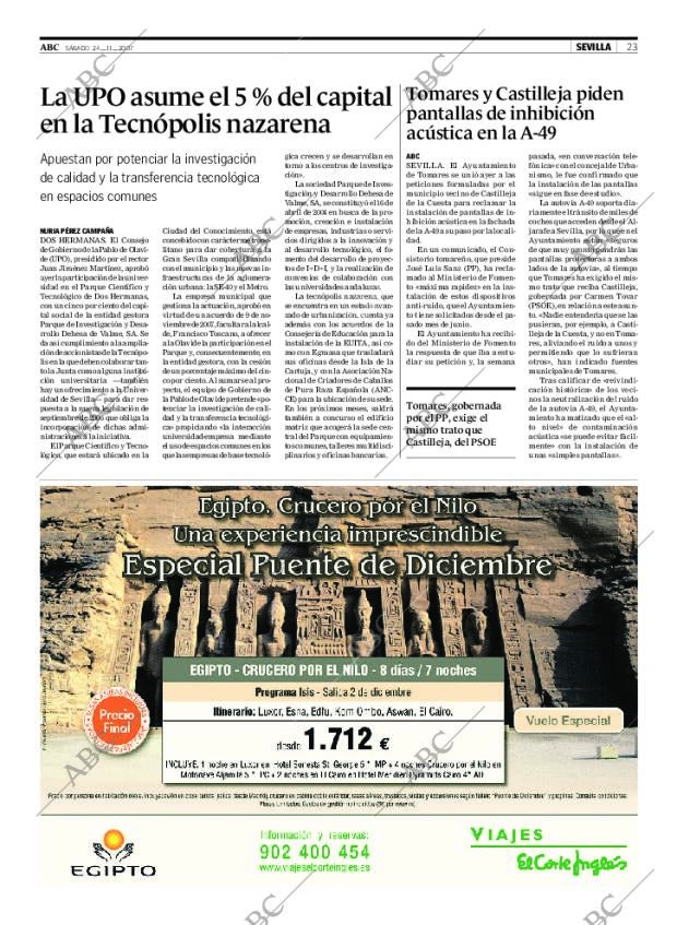ABC SEVILLA 24-11-2007 página 23
