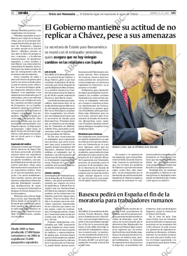 ABC MADRID 27-11-2007 página 18