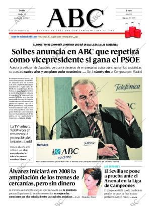 ABC SEVILLA 27-11-2007 página 1