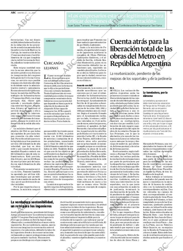 ABC SEVILLA 27-11-2007 página 13