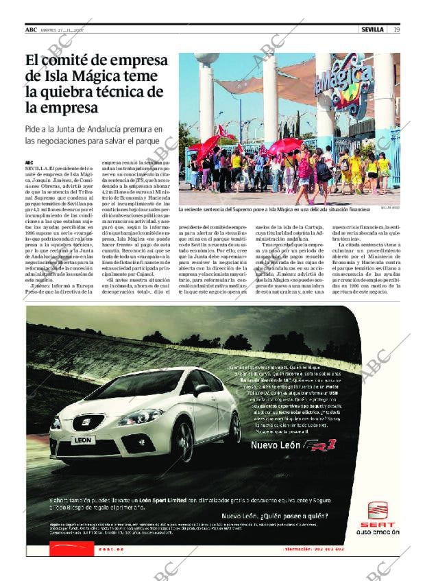 ABC SEVILLA 27-11-2007 página 19