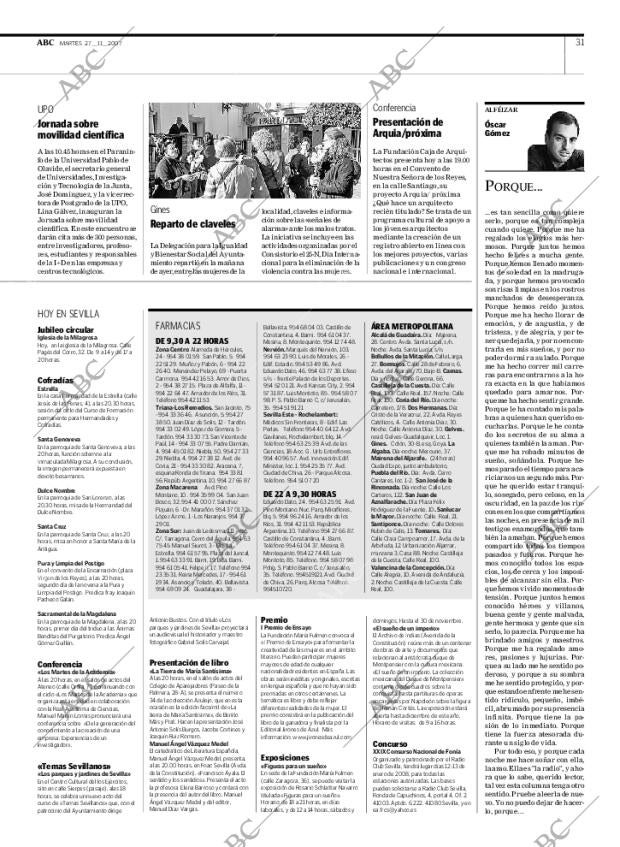 ABC SEVILLA 27-11-2007 página 31