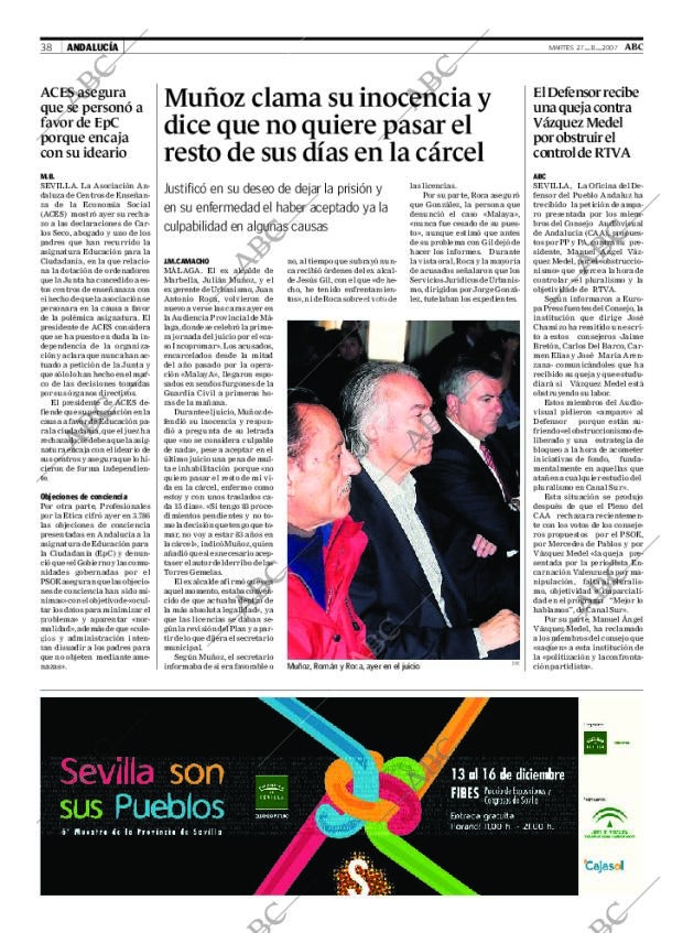 ABC SEVILLA 27-11-2007 página 38