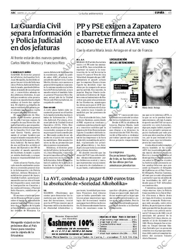 ABC SEVILLA 27-11-2007 página 45