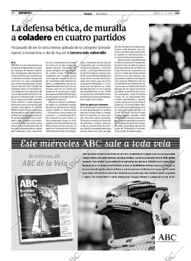 ABC SEVILLA 27-11-2007 página 98