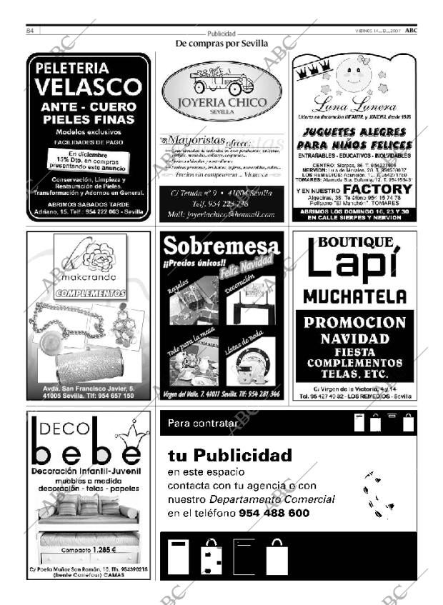 ABC SEVILLA 14-12-2007 página 84