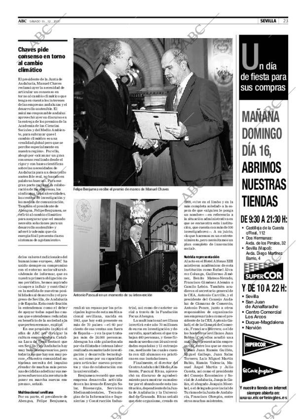 ABC SEVILLA 15-12-2007 página 23