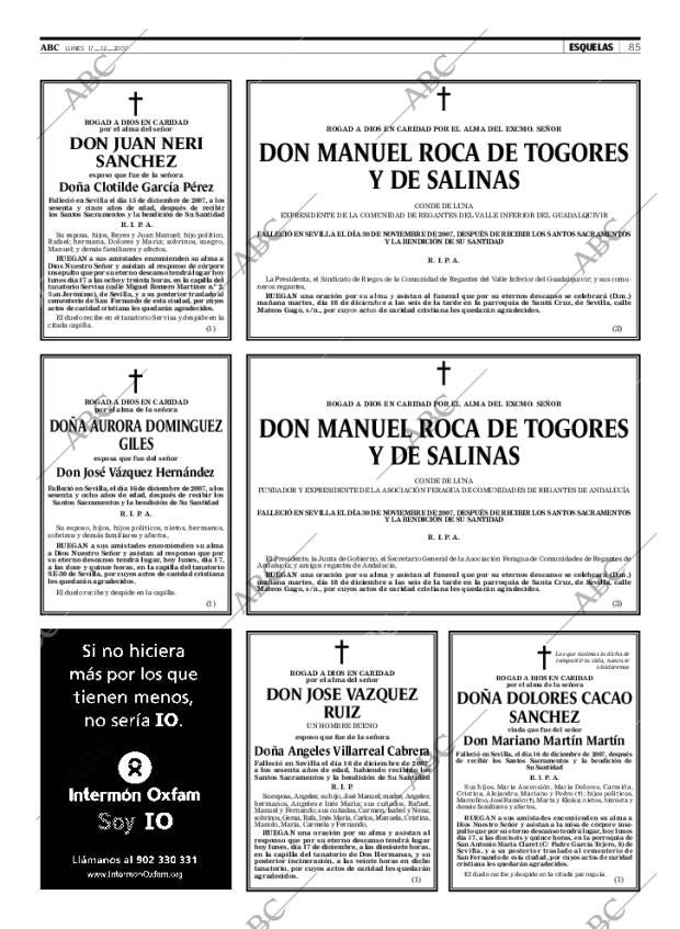 ABC SEVILLA 17-12-2007 página 85