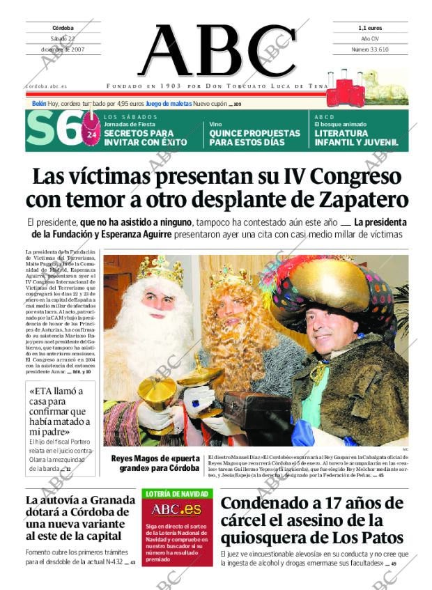 ABC CORDOBA 22-12-2007 página 1