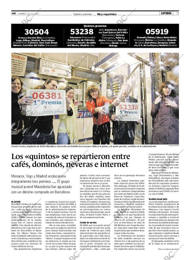 ABC MADRID 23-12-2007 página 71