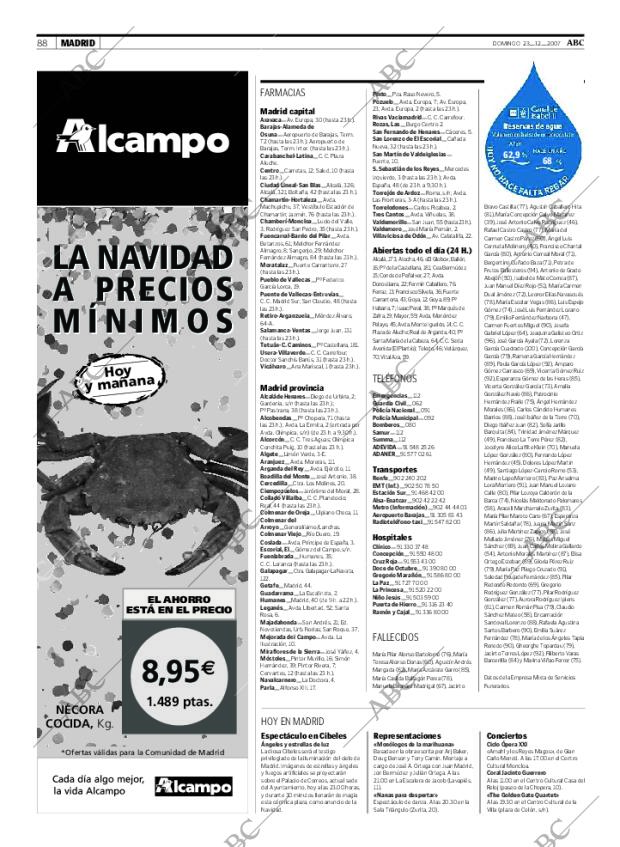 ABC MADRID 23-12-2007 página 88