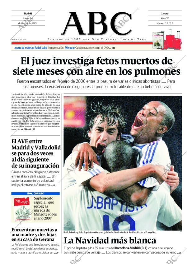 ABC MADRID 24-12-2007 página 1
