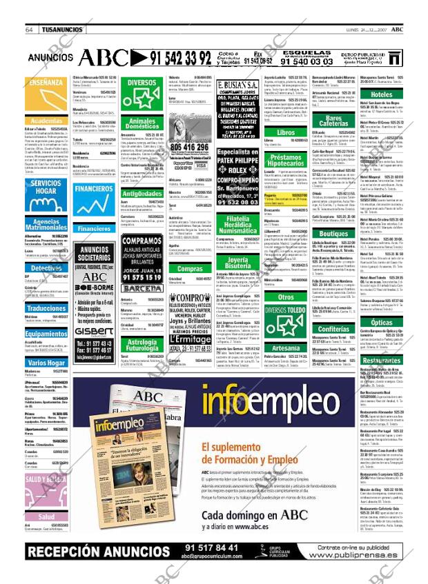 ABC MADRID 24-12-2007 página 64