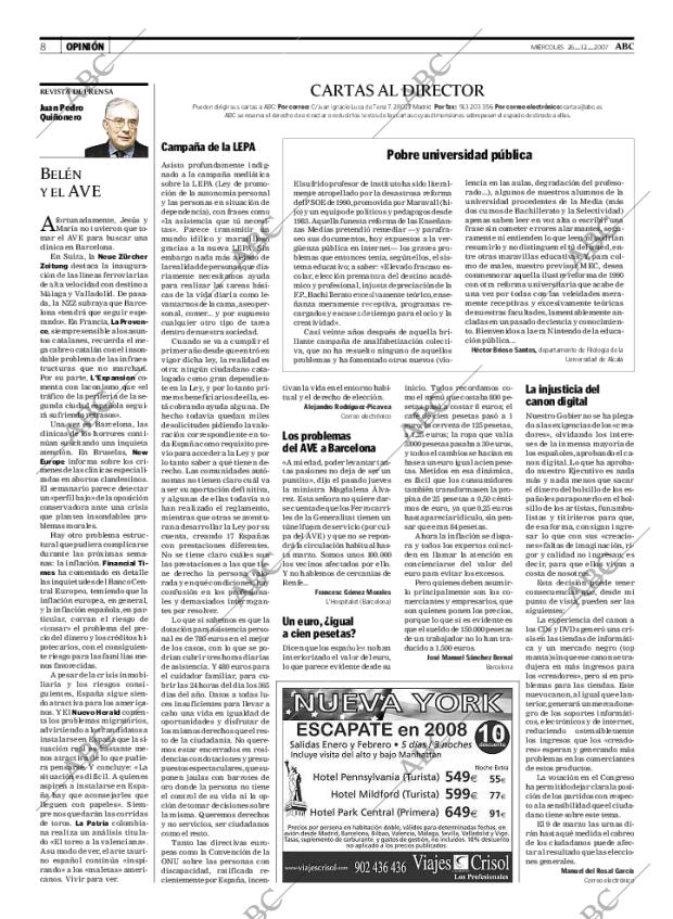 ABC MADRID 26-12-2007 página 8
