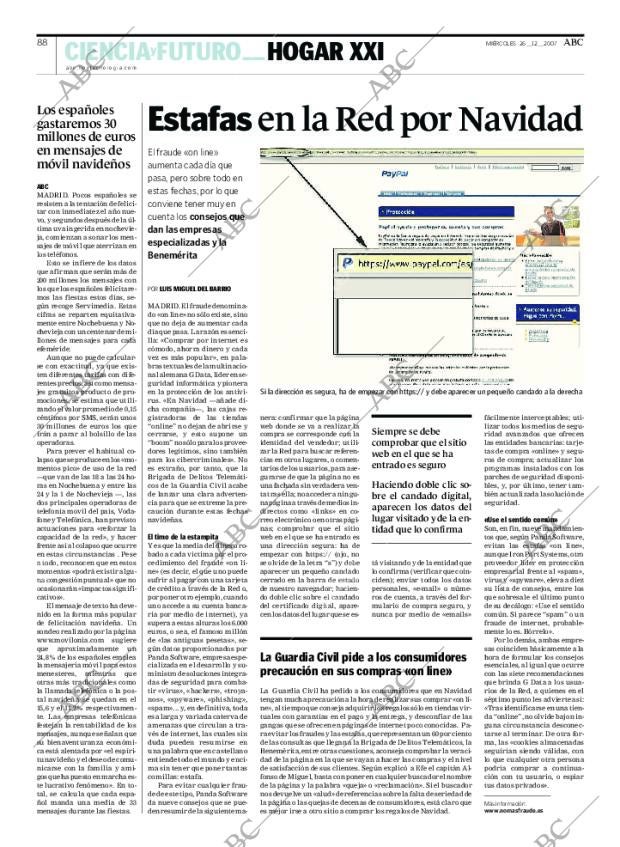 ABC MADRID 26-12-2007 página 88