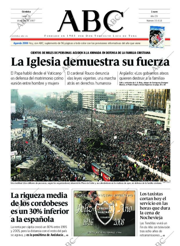 ABC CORDOBA 31-12-2007 página 1