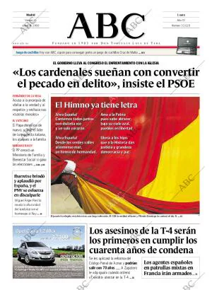 ABC MADRID 11-01-2008 página 1