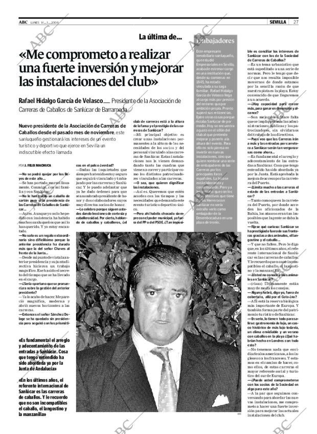ABC SEVILLA 14-01-2008 página 27