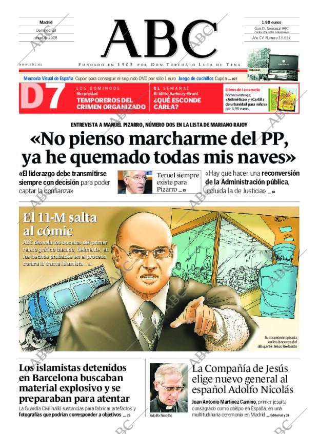 ABC MADRID 20-01-2008 página 1
