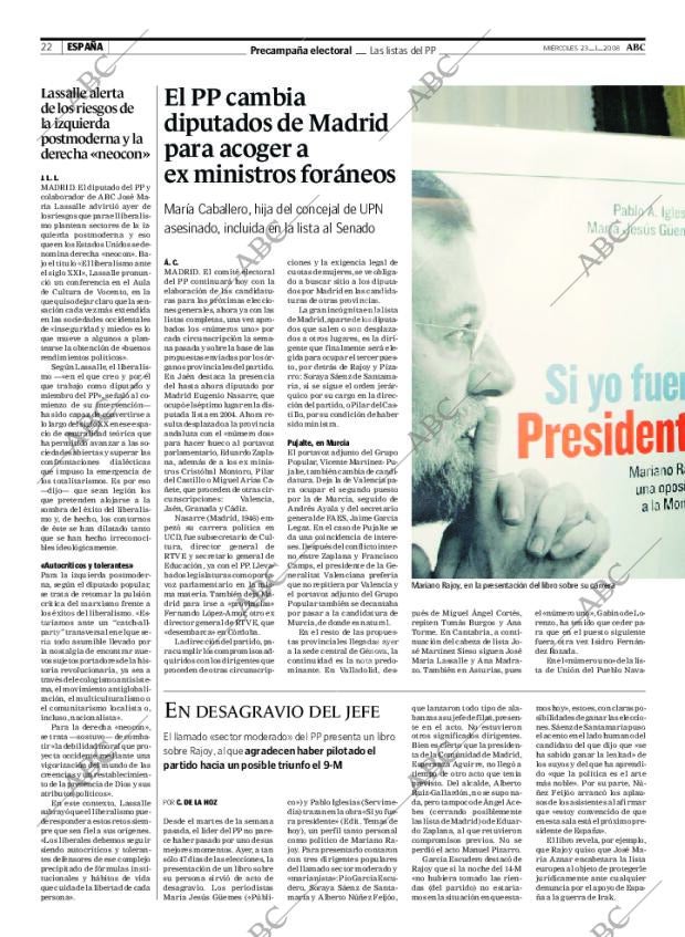 ABC MADRID 23-01-2008 página 22